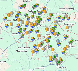 Carte des points de collecte